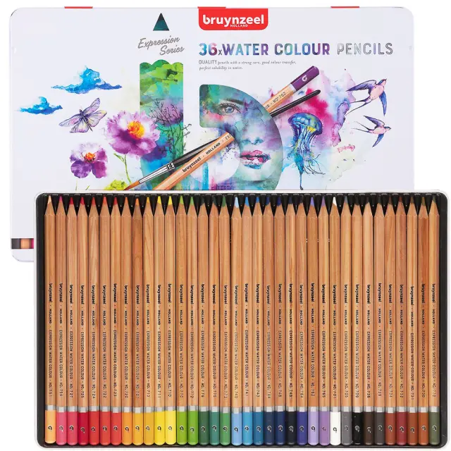 Σετ Μολύβια Ακουαρέλας Bruynzeel Expression Colour, 36 Χρώματα
