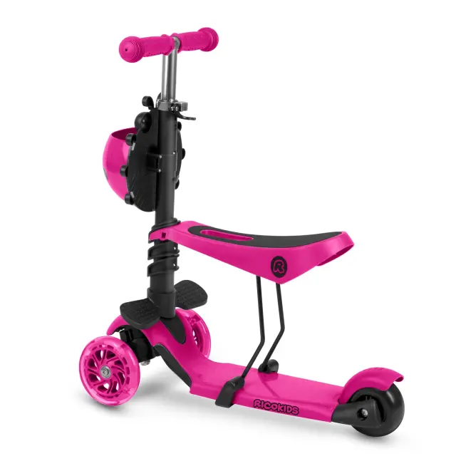 Ricokids Buggy Φουξ παιδικό πατίνι ισορροπίας 3 τροχών με ρυθμιζόμενο τιμόνι και φωτιζόμενους τροχούς 3