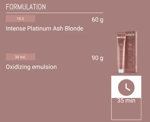 Sensus Color Grace M3K 10.2 Platinum Beige Blonde 100ml - (μόνιμη βαφή πλατινέ μπεζ ξανθό) 3