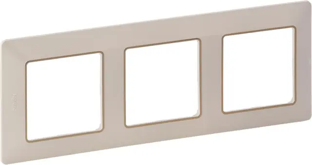 Plate Valena Life 3-Gang Ivory/Gold