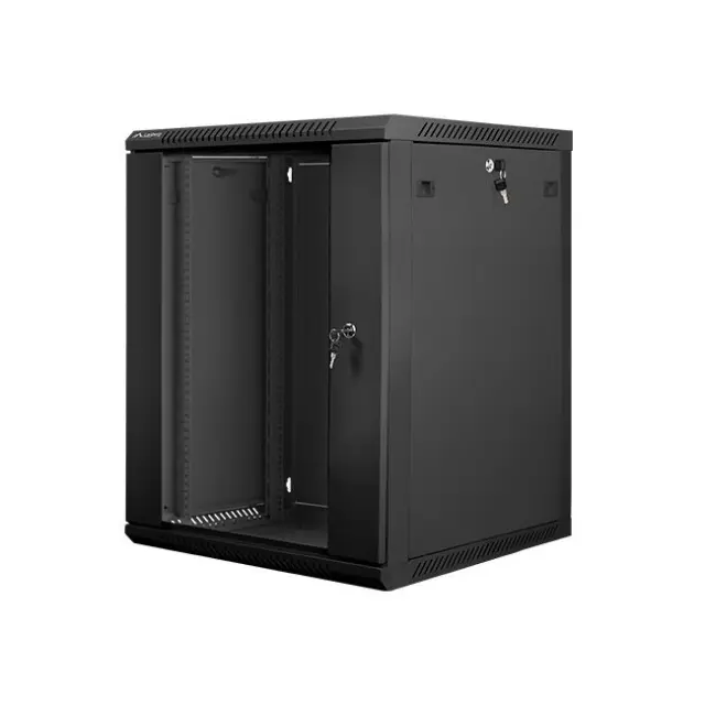 Lanberg Καμπίνα Rack 19" 15U 600X600 Black V2 (WF01-6615-10B)