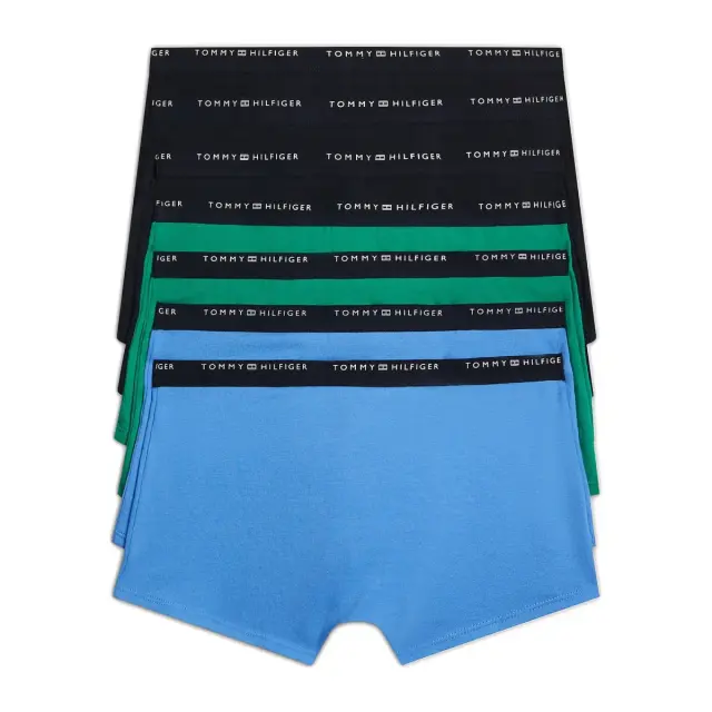 Tommy Hilfiger Παιδικό Boxer Αγόρι TH Original Logo - 7άδα, Χρώμα Des Sky-Oly Gr-B Spell - 4-5 Y 2