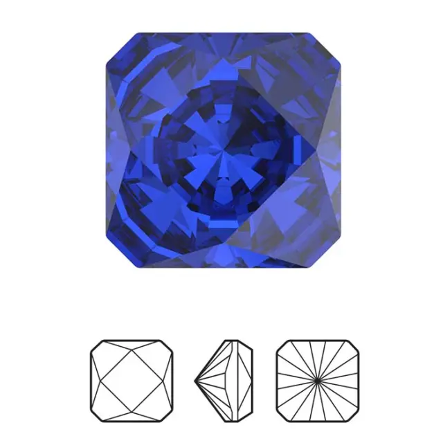 Swarovski 4499 Kaleidoscope Square Fancy Stone Majestic Blue 10mm - 2τεμ
