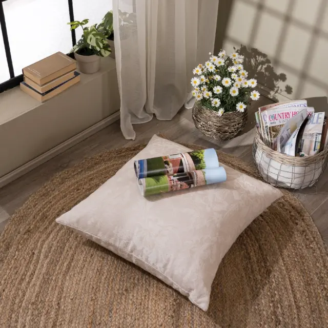 Μαξιλαροθήκη Varese 01 TEORAN 65x65cm δαπέδου με γέμιση 3