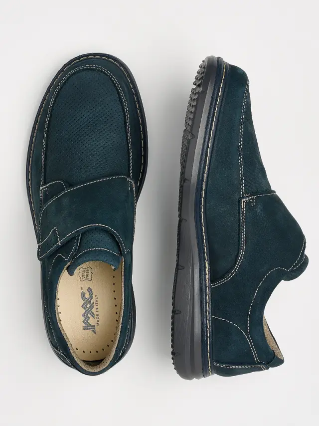 Imac Μοκασίνια-Loafers Ανδρικό δέρμα Nubuck Μπλέ IMA/350790 BLUE/BLUE - 40 3