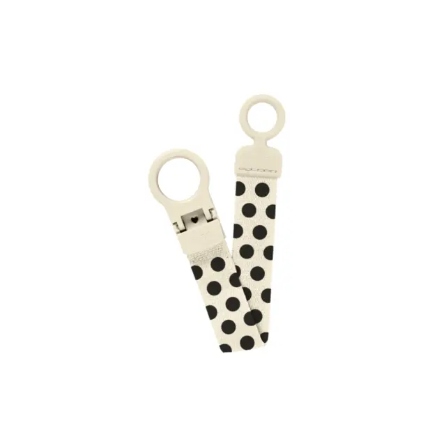 Κλιπ Πιπίλας Bibs Loop Polka Ivory Black