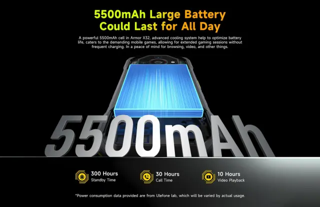 ULEFONE smartphone Armor X32, 5.65", 6/128GB, 5500mAh, IP68/IP69K, μαύρο 3