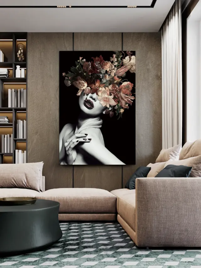 Silene 765497 – Εκτυπωμένη Φωτογραφία 100x150 cm σε Γυαλί Tempered Εκρού Καφέ Κεραμιδί Μαύρο Μπεζ