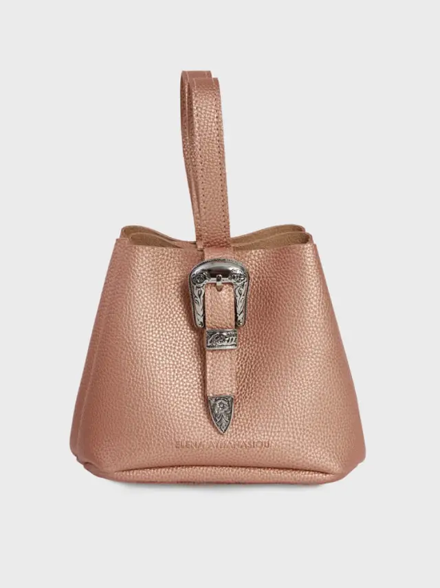Belt up tiny bag rose gold ELENA ATHANASIOU
