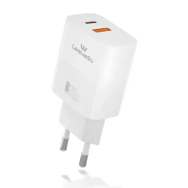 Leewello 25W PD + QC3.0 Φορτιστής Τοίχου USB-C + USB-A με Καλώδιο Type-C to Type-C – Fast Charger EU Plug 2