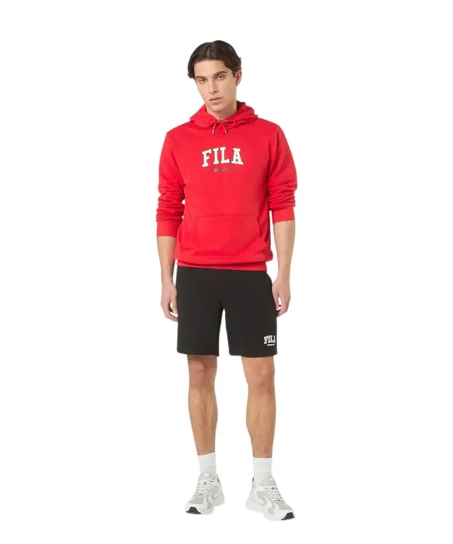 Fila - Ανδρική Μπλούζα Φούτερ Με Κουκούλα Rifredi FAM1218-30002 Κόκκινο 3