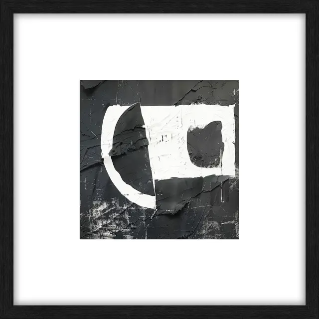 Obraz Basalt 105‑9859 πίνακας τοίχου 60x60 Basalt Art Άσπρο Μαύρο