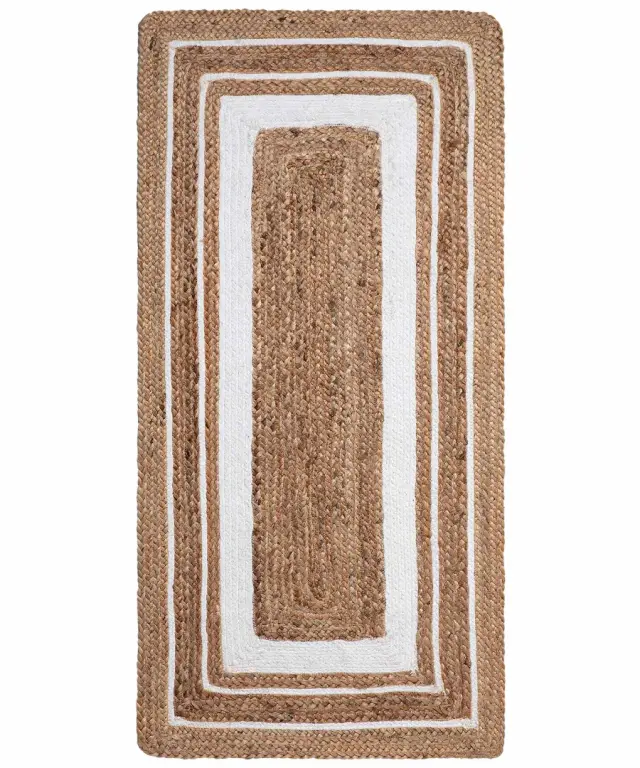 Χαλί γιούτα 1781 (120cm x 180cm) natural/white - -