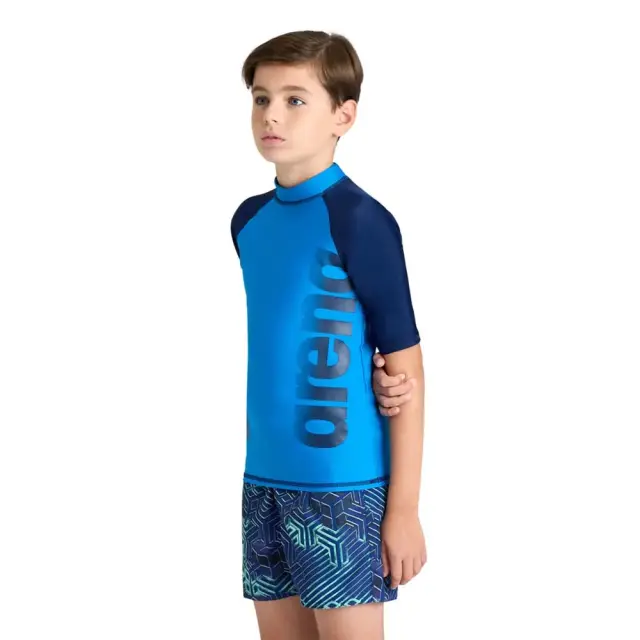 Arena Junior Rash Shortsleeve UV Protection Swim Suit Vest Μπλε 006295-870 (Arena) 2