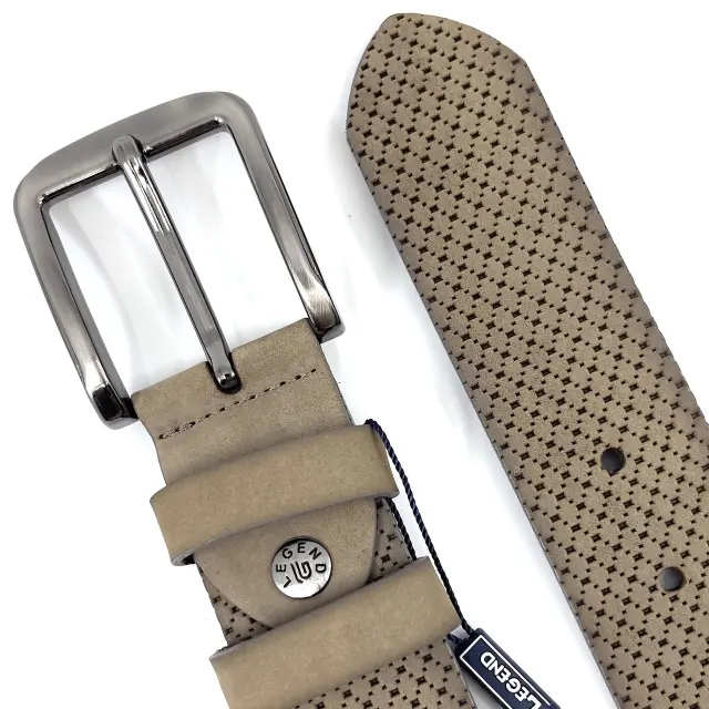Μπεζ Δερμάτινη Ζώνη Suede 4 cm 3