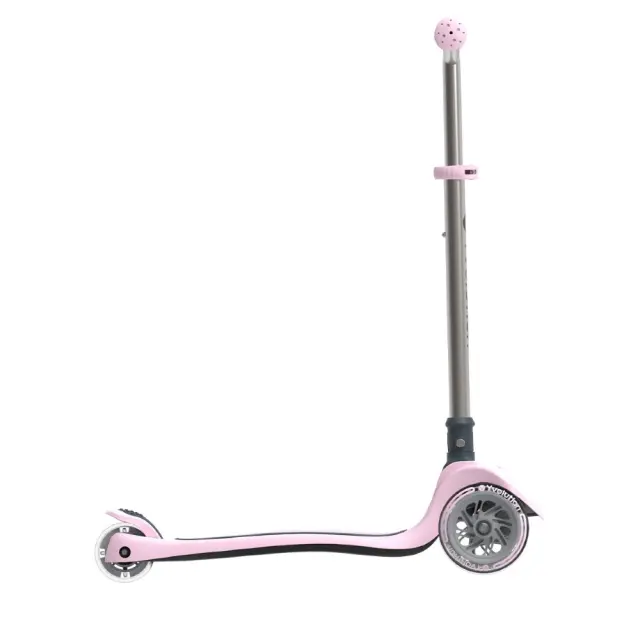 Yvolution Y Glider Air Metal Pink Scooter - Ροζ πατίνι για παιδιά με φωτιζόμενα ροδάκια 2
