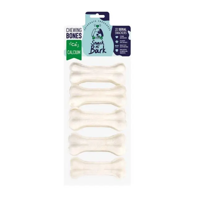 Snack n' Bark Συμπαγή Κόκκαλο Ασβεστίου 10cm 45gr (4τμχ) Μονόχρωμο