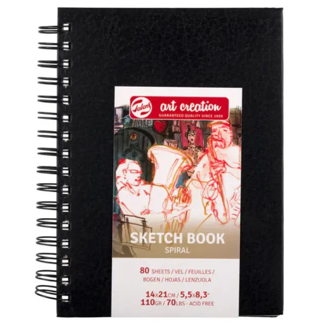 Μπλοκ Σκιτσαρίσματος Talens Sketchbook Σπιράλ 14x21cm - 110gr/m² - 80 Φύλλα