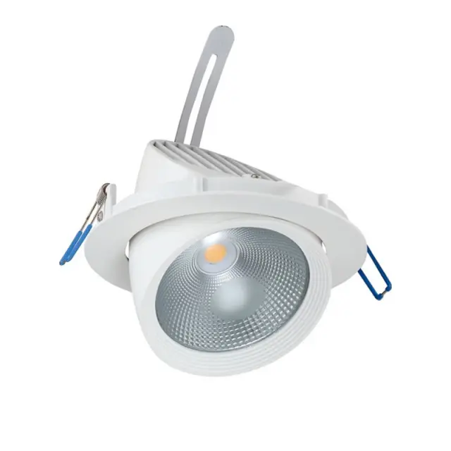 WHITE LED RECESSED MOVABLE LIGHT 20W 3000K 60° 1500LM 230V AC Ra80 / LINO2030