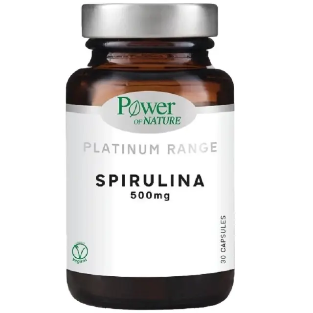Power of Nature Platinum Range Spirulina 500mg Σπιρουλίνα, 30caps