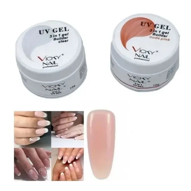 Vicky Nail Uv 3 in 1 Builder Gel Clear 15gr