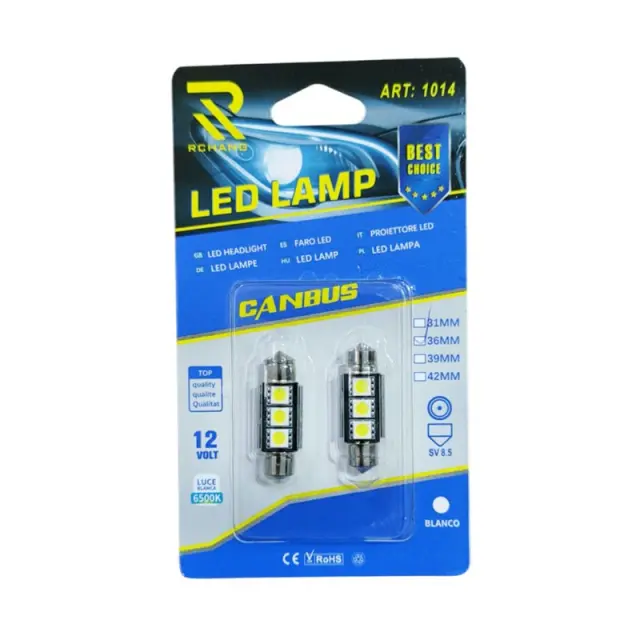 LED CANBUS ΛΑΜΠΕΣ ΑΥΤΟΚΙΝΗΤΟΥ 12V 36MM XM0046-1