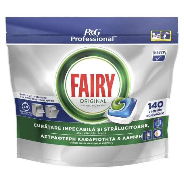 Fairy Caps Professional Πλυντηρίου Πιάτων Kανονικό 140 Tεμαχίων