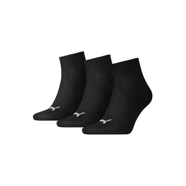 Puma Unisex PLA 3 Pairs Quarter 3/4 Dobotex Socks Μαύρο 271080001-200 (Puma)