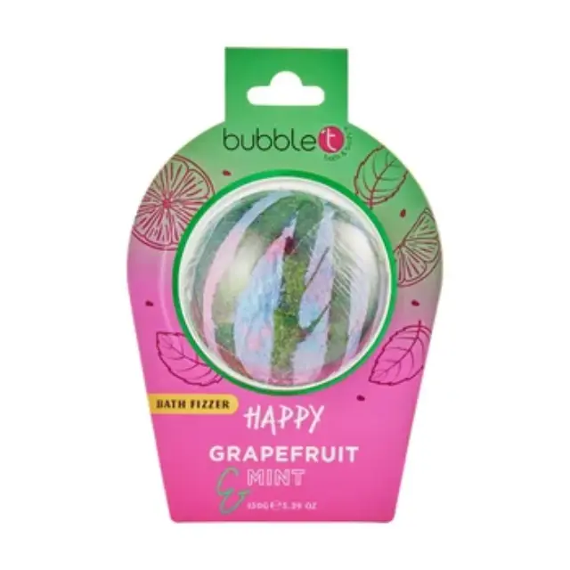 Bubble T Happy Grapefruit & Mint Bath Fizzer 150g