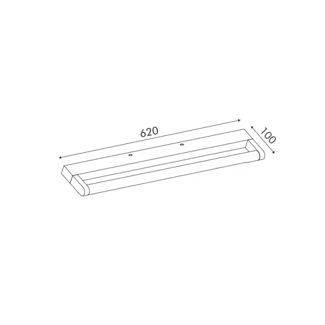 ΕΠΙΤΟΙΧΟ Φ/Σ LED 12W 780LM 4000K ΜΑΥΡΟ ΑΛΟΥΜΙΝΙΟ 620Χ100Χ25ΜΜ BATI / PN2834LED62BK 2