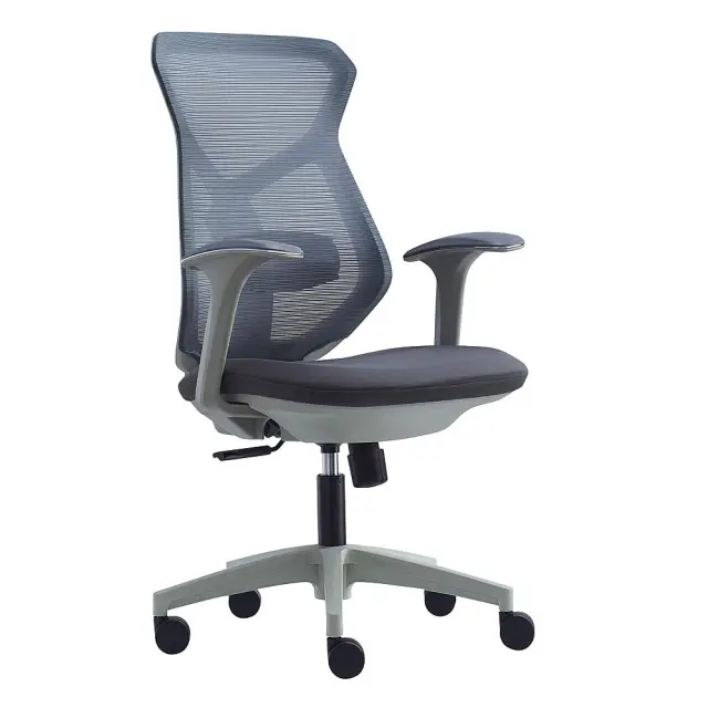 Πολυθρόνα Γραφείου BF3000 Γκρι Ύφασμα/Mesh 66x64x100/112cm