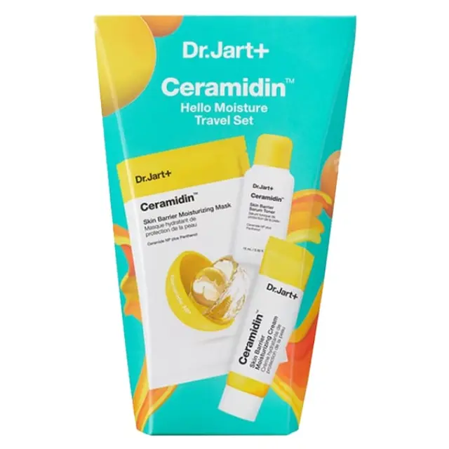 Dr. Jart+ Ceramidin Hello Moisture Travel Set Περιποίησης Προσώπου για Ξηρή Επιδερμίδα με Ενυδατική Κρέμα, 7ml, Ενυδατικό Ορό, 15ml & Ενυδατική Μάσκα, 22g