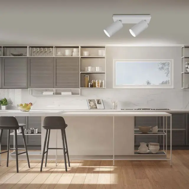 Διπλό Φωτιστικό Σποτ - Ράγα Lux Λευκό -2XGU10 SP712-2L VIV004563