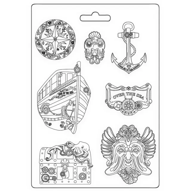 Καλούπι εύκαμπτο A4, 21x29cm, Stamperia, Songs of the Sea, Over the sea