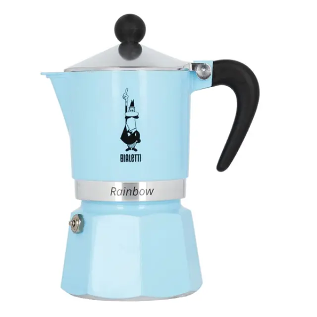 Bialetti Rainbow Καφετιέρα 3 Φλιτζανιών 130ml Γαλάζια