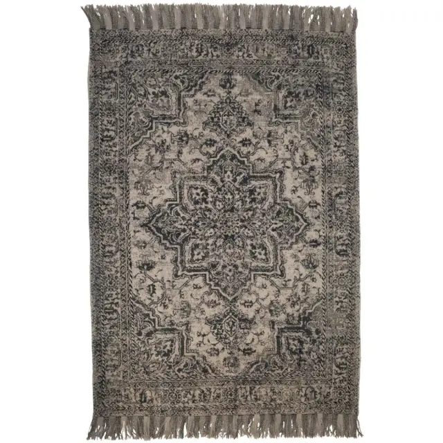 Χαλί Vintage Γκρι Βαμβακερό 120x180cm