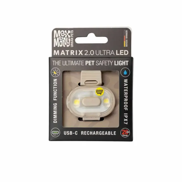 Max & Molly Matrix 2.0 Ultra LED Safety light Sand Μπεζ
