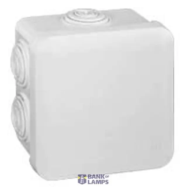 BOITE DE DERIVATION 80X80 AVEC EMBOUTS BLANCHE PLEXO