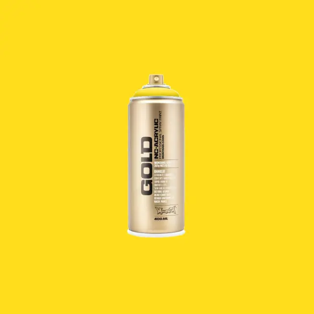 Montana Gold Spray Paint 400ml SHOCK 1000 Yellow Light