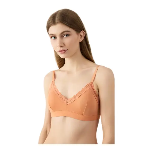 Minerva Γυναικείο Μπουστάκι Modal Fimelle Elegance, Χρώμα Apricot