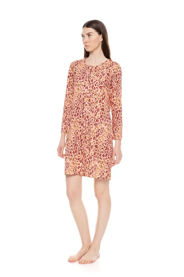 W1607 - Type - NIGHTGOWN SOFT PINK LEOPARD 2