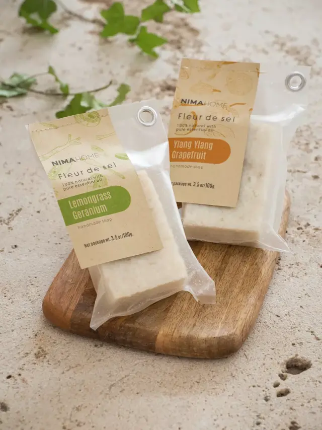 Σαπούνι Χειροποίητο Lemongrass / Geranium Σαπούνι 100g Ένα χρώμα