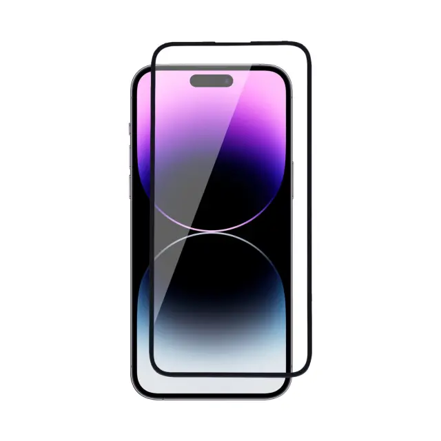 Full Cover Full Glue Tempered Glass για iPhone 14 Pro Max- Black 2
