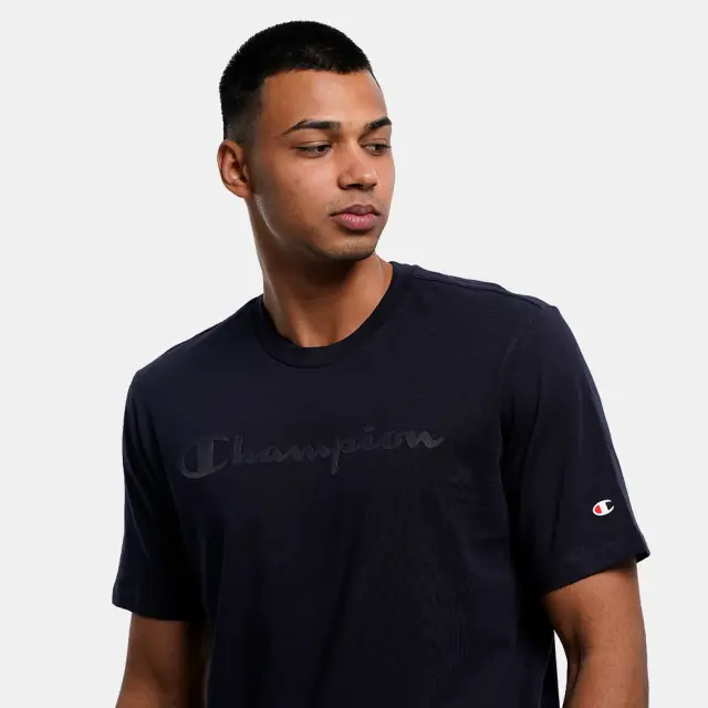 CHAMPION CREWNECK T-SHIRT ΜΠΛΟΥΖΑ ΑΝΔΡΙΚΗ NAVY 3