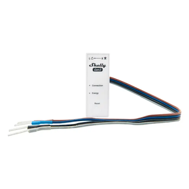 SHELLY WiFi 3EM-63W Gen3 1/3-Channel Power and Energy Meter, White 2