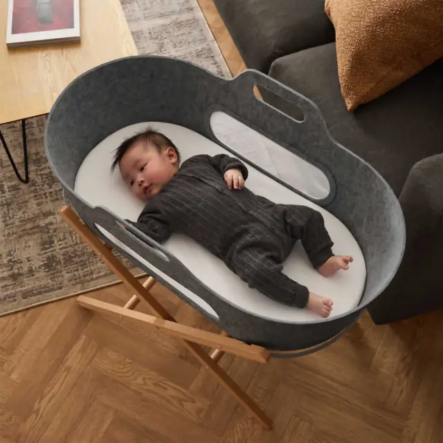 SNUZ ΚΑΛΑΘΟΥΝΑ SNUZBASKIT DARK GREY & ΞΥΛΙΝΗ ΒΑΣΗ NATURAL 3