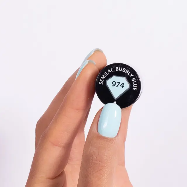 Semilac Ημιμόνιμο Βερνίκι 974 Bubbly Blue 7ml 2