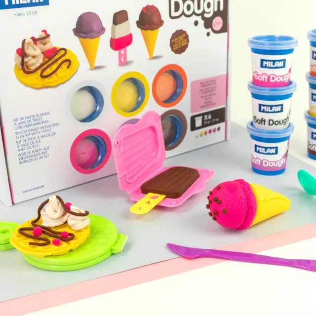 Πλαστοζυμαράκια Ice Cream & Waffle 6 Χρώματα 2