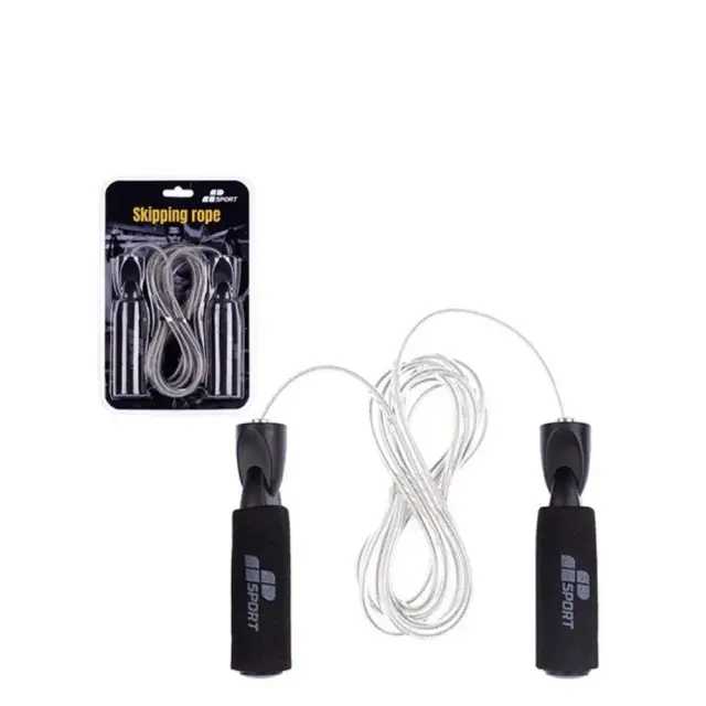 MP Sports Σχοινάκι Jump Rope Με Μαλακές Λαβές Μαύρο