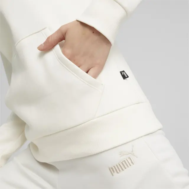 Puma Ess Embroidery Hoodie Fleece (670004-99) - Μπέζ 3